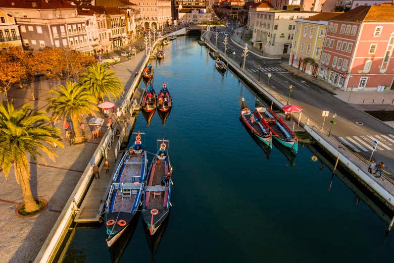Vue sur les canaux d'Aveiro