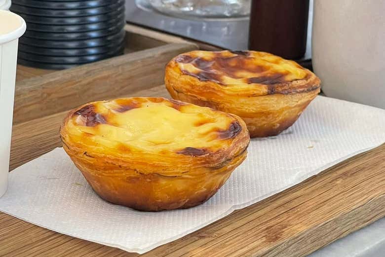 Pasteles de nata típicos de Portugal