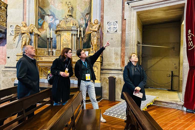 Durante a visita guiada pelo Porto