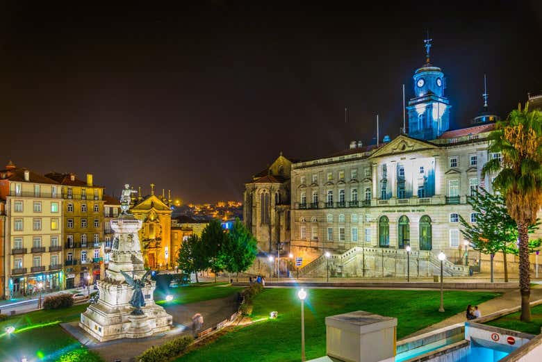 Disfrutando del tour nocturno por Oporto