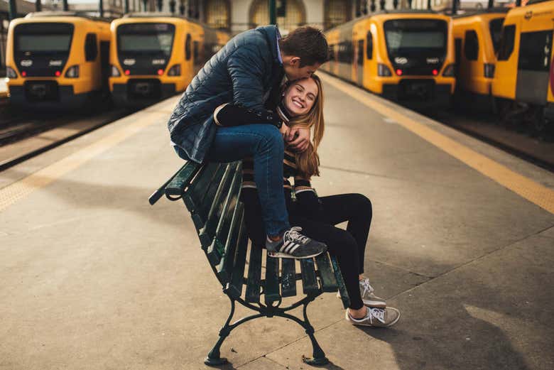 Foto na estação de São Bento