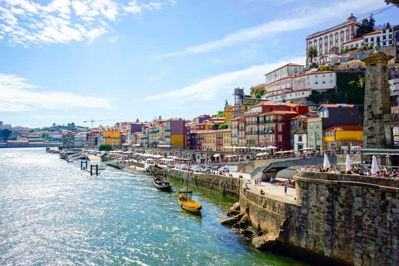 Barrio de la Ribeira en Oporto