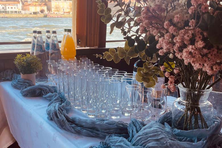 Podréis tomar diferentes bebidas durante el crucero