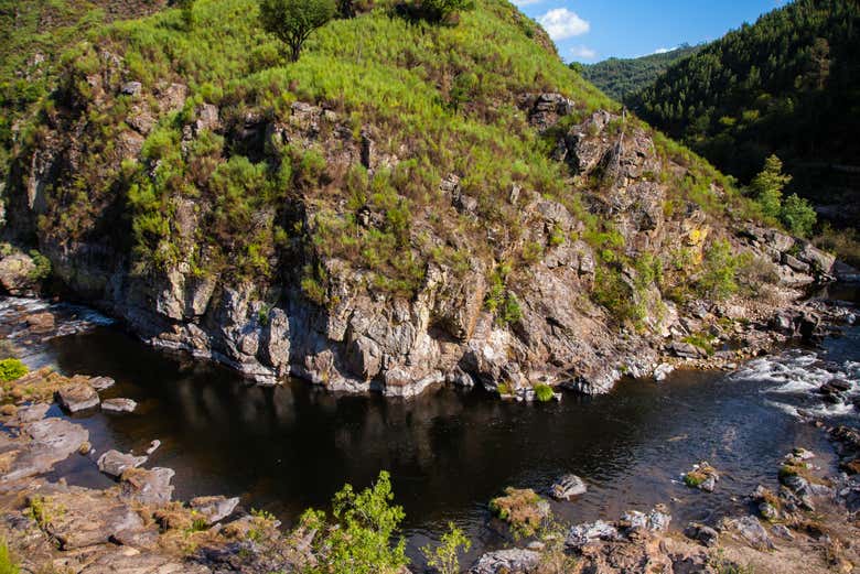 Disfrutando de las vistas del río Paiva