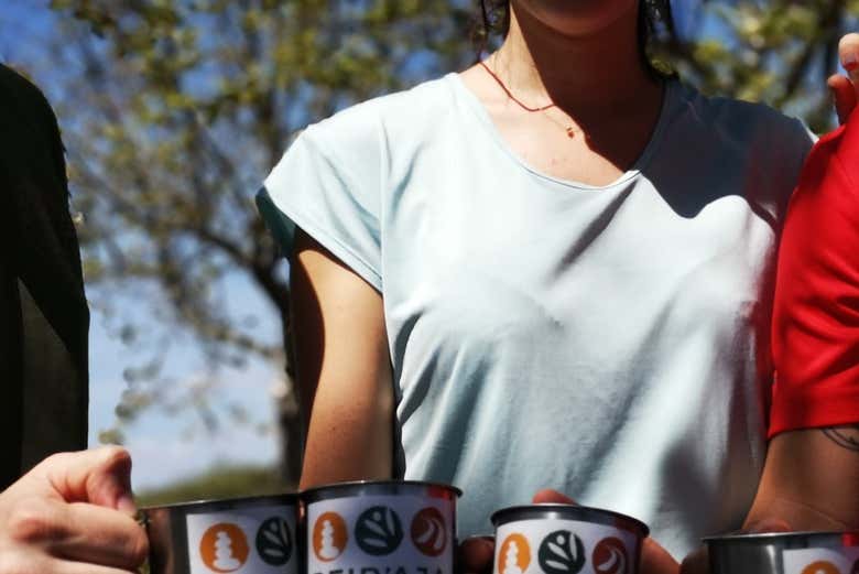 Disfrutando de un aperitivo