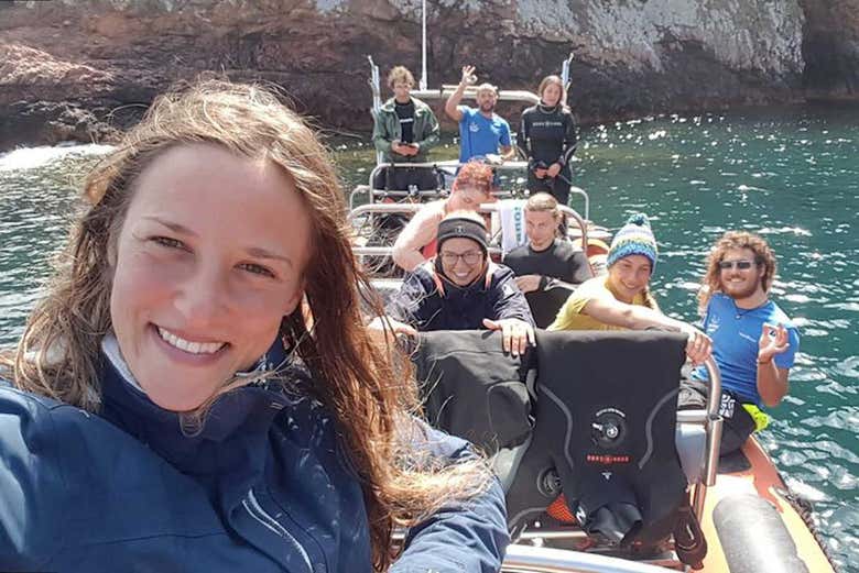 Preparing to make the first dive