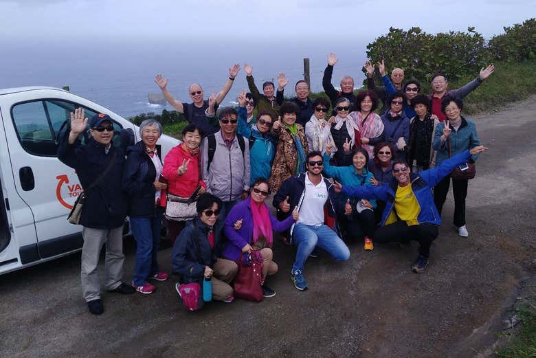 Disfrutando de la excursión a Furnas