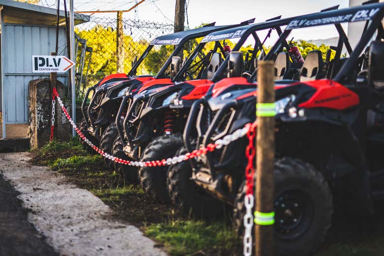Os buggies que conduziremos durante o tour