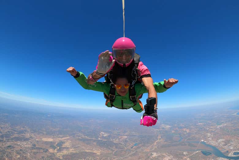 Disfrutando de la sensación de volar