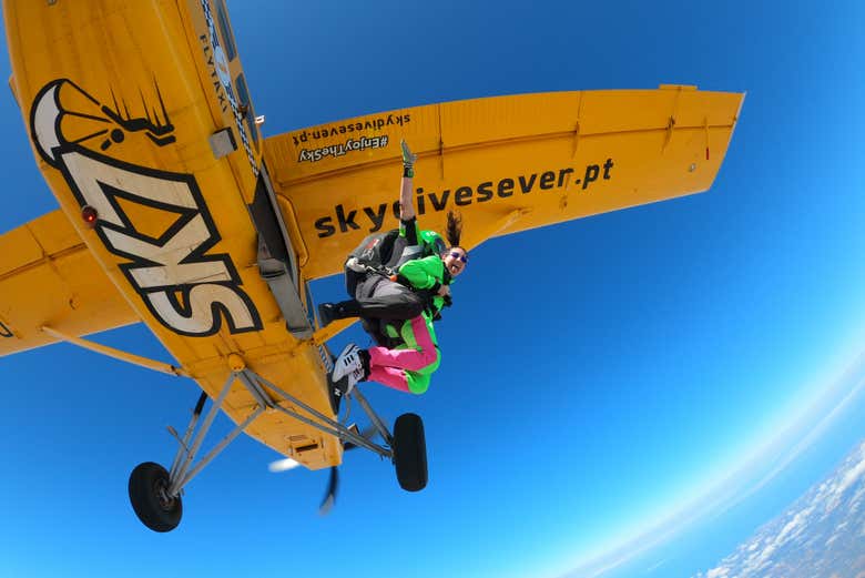 Saltando del avión
