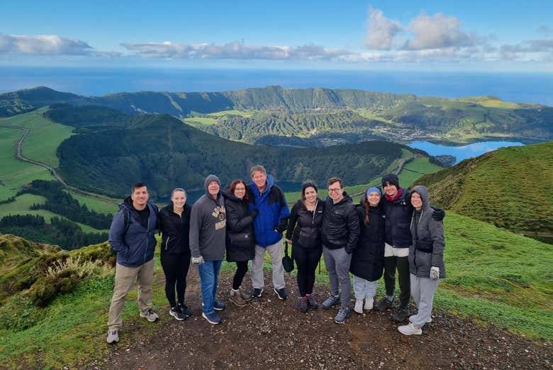 Disfrutando de los paisajes de São Miguel