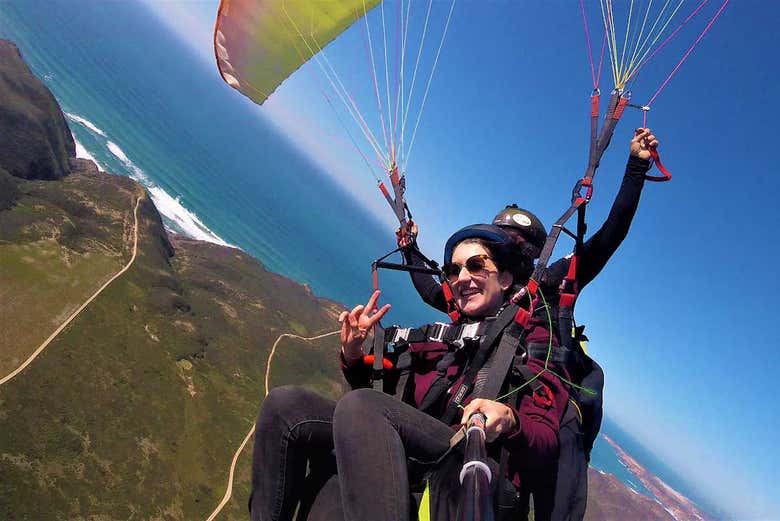 Vistas del litoral portugués desde el parapente
