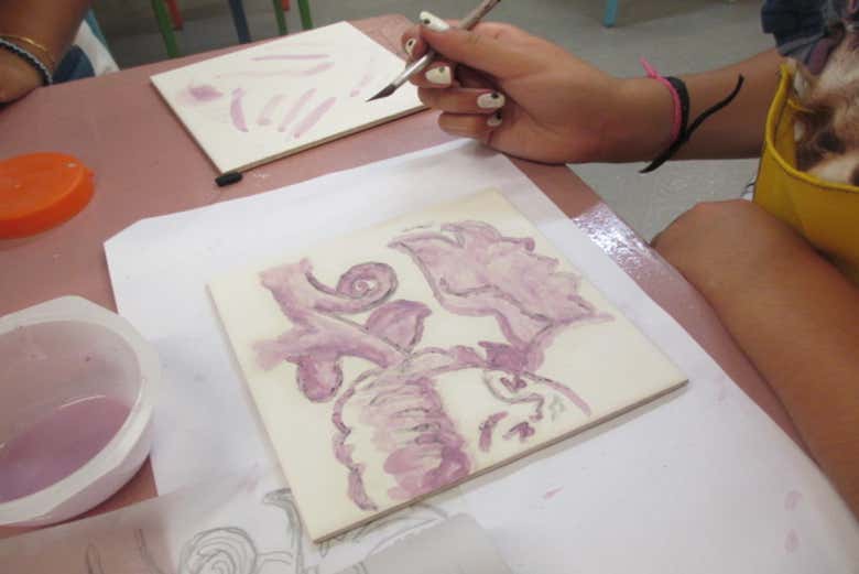 Pintando o azulejo