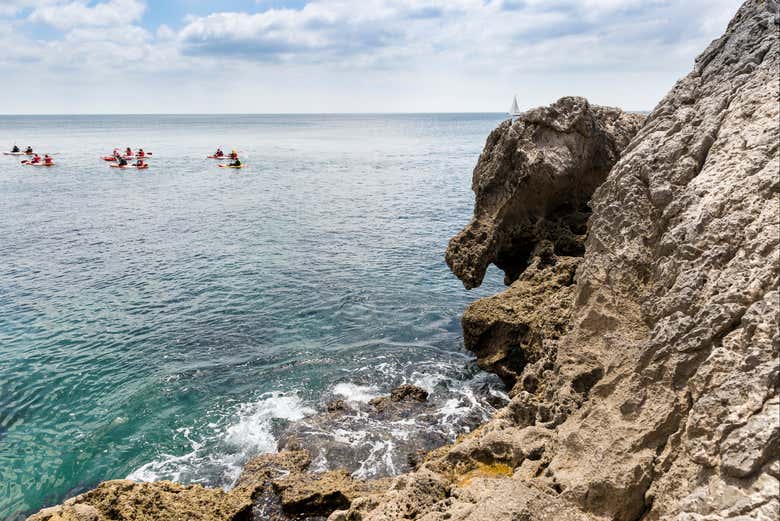 Passeio de caiaque em Sesimbra