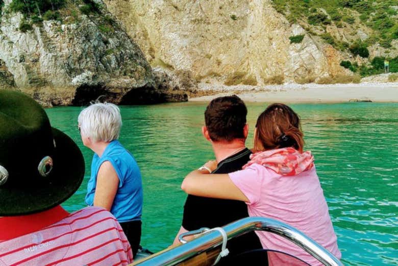 Enjoying the boat ride