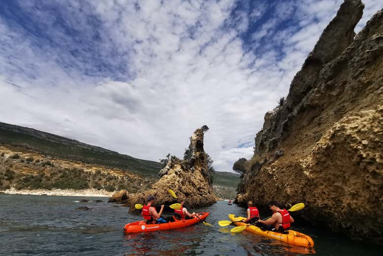 Disfrutando la ruta en kayak