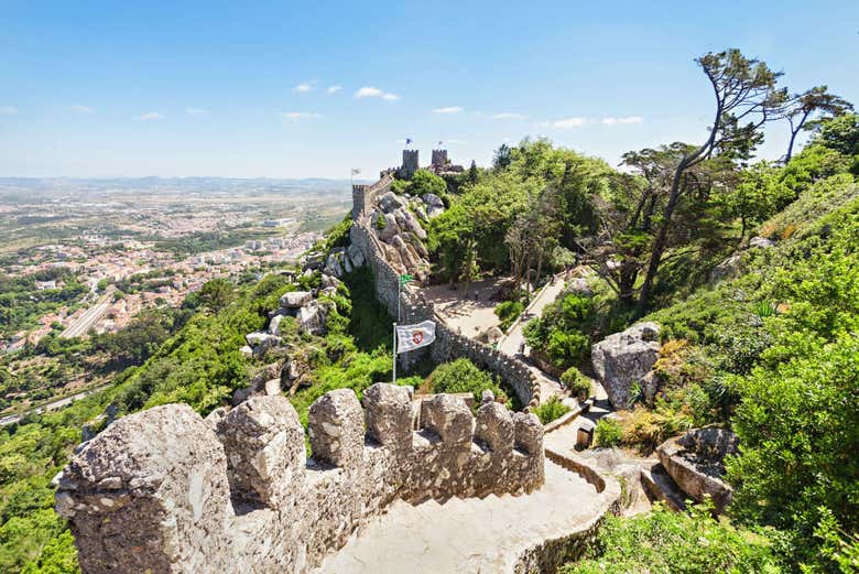 Exploring the castle walls