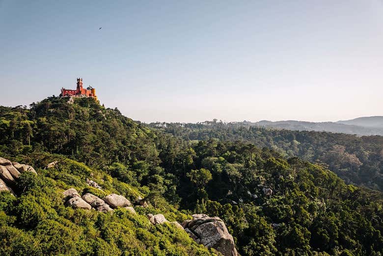 View of Palacio da Pena from the Castelo dos Mouros