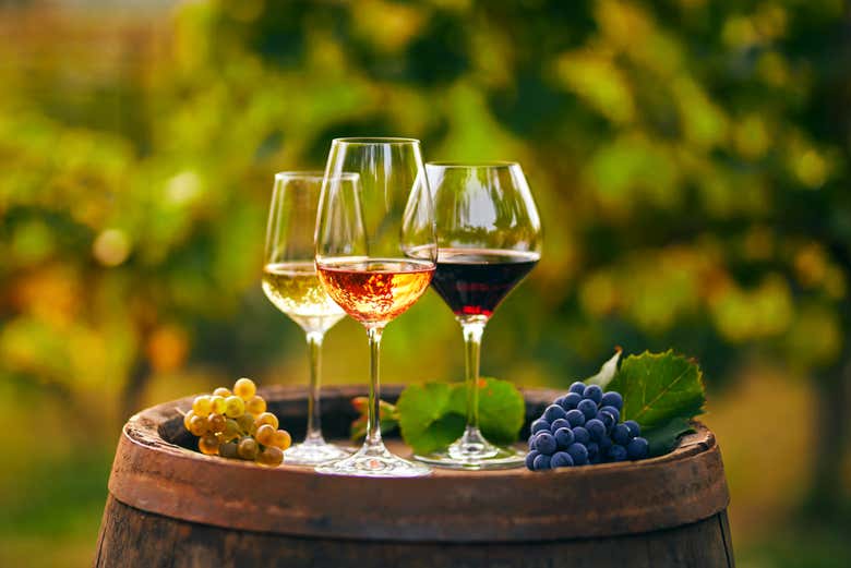 Desfrutaremos de uma degustação de vinhos do Alentejo