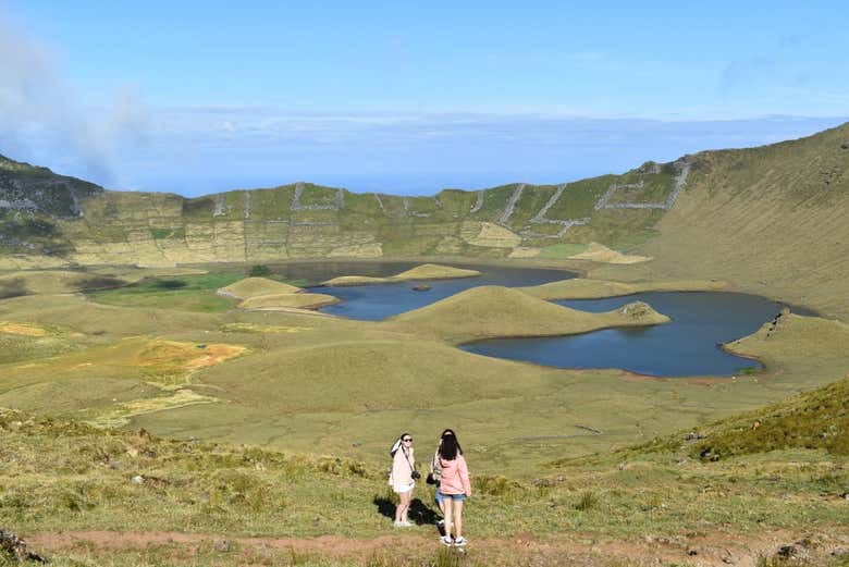 En el cráter del volcán 