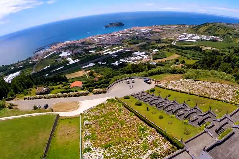 Vista aérea da ermida de Nossa Senhora da Paz