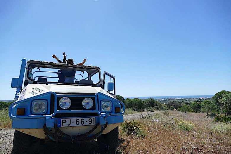 Off-roading in a 4x4