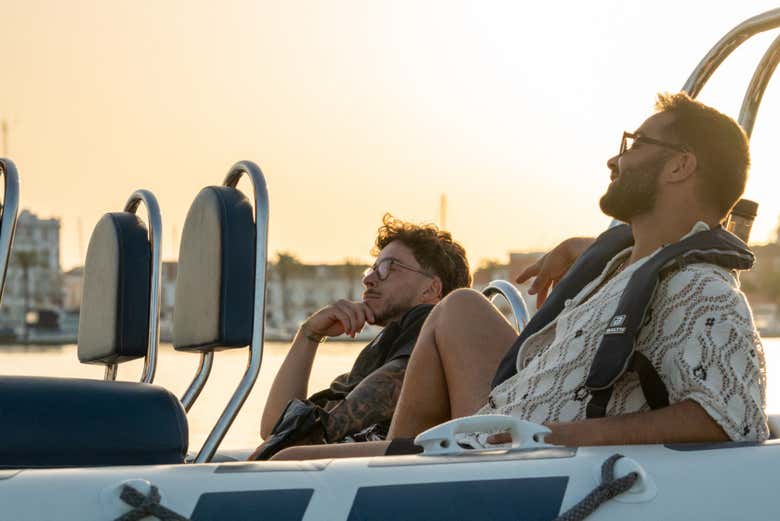 Lean back and unwind as the river slows down at sunset