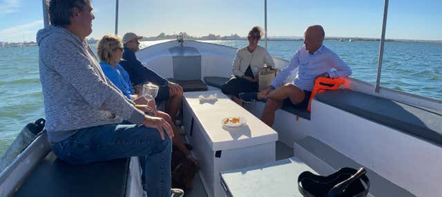 Paseo en barco al atardecer por el río Guadiana