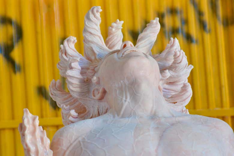 Une sculpture en marbre