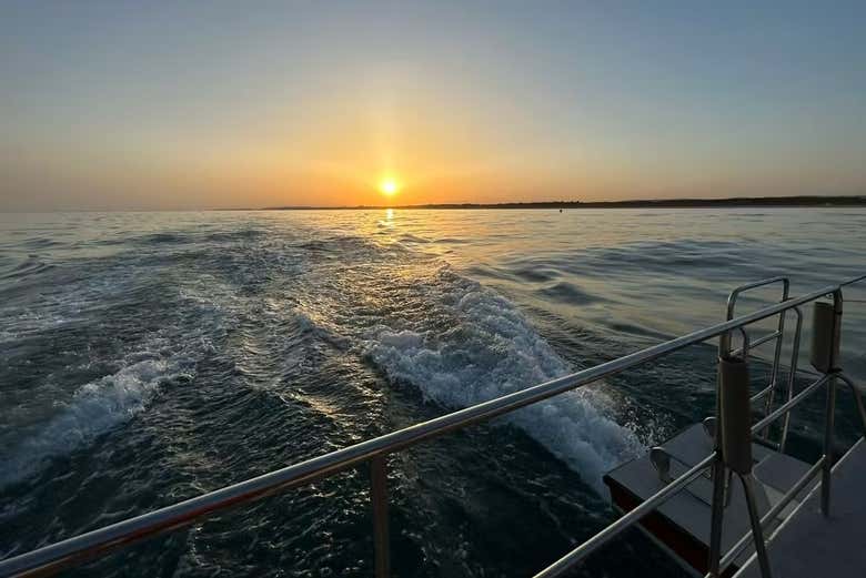 See the sunset over the Atlantic Ocean