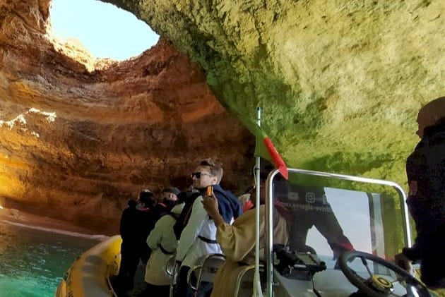 Exploring the interior of the caves