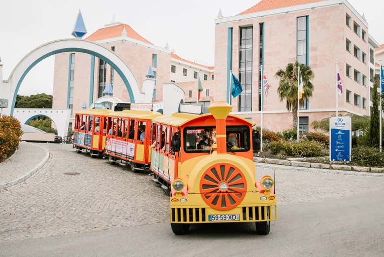 A bordo del tren turístico en Vilamoura