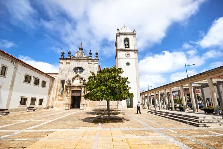 Admirando a catedral de Aveiro