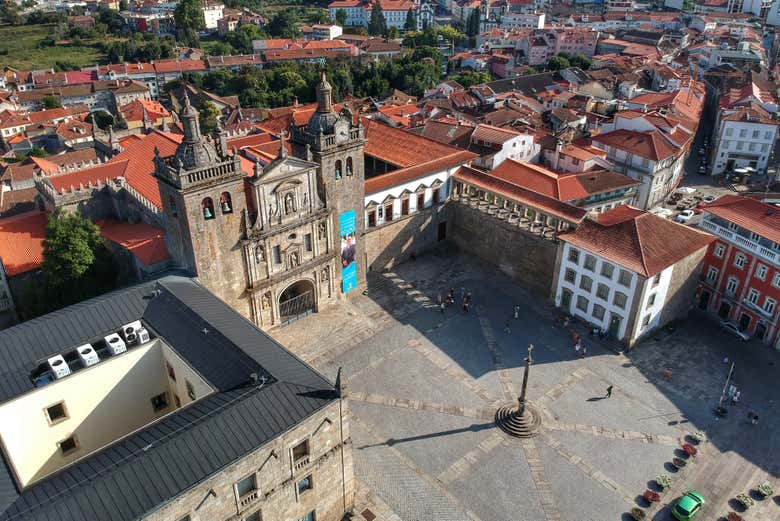 Vista aérea de la catedral de Viseu