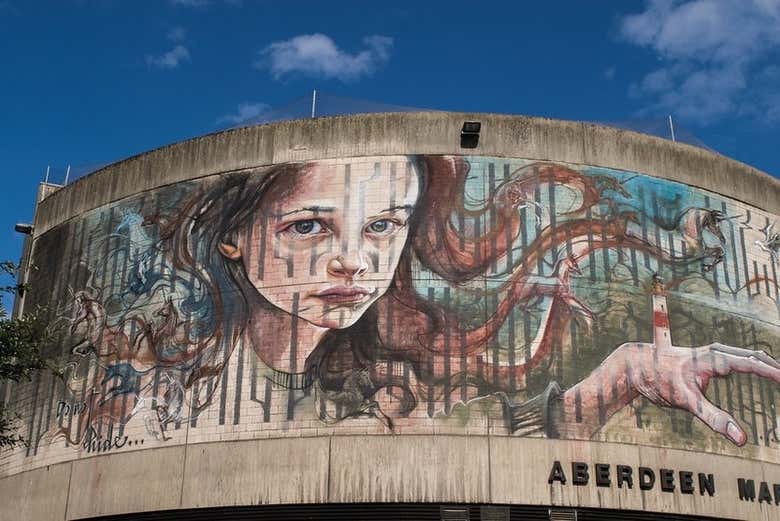Grafiti en el mercado de Aberdeen