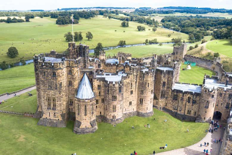 Vista aérea del Castillo de Alnwick