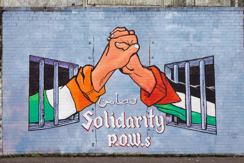 Una parte del muro de la Paz en Belfast
