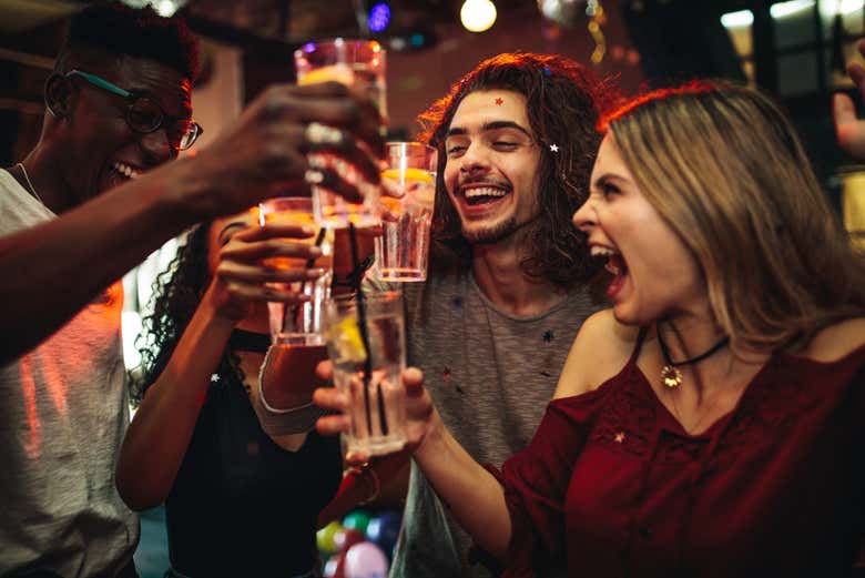 De fiesta en un pub de Belfast