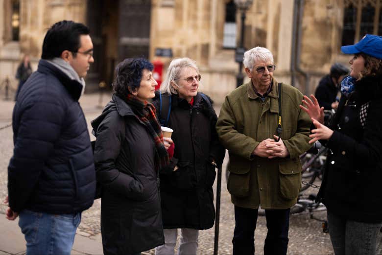 Our guests learning about the history of the University