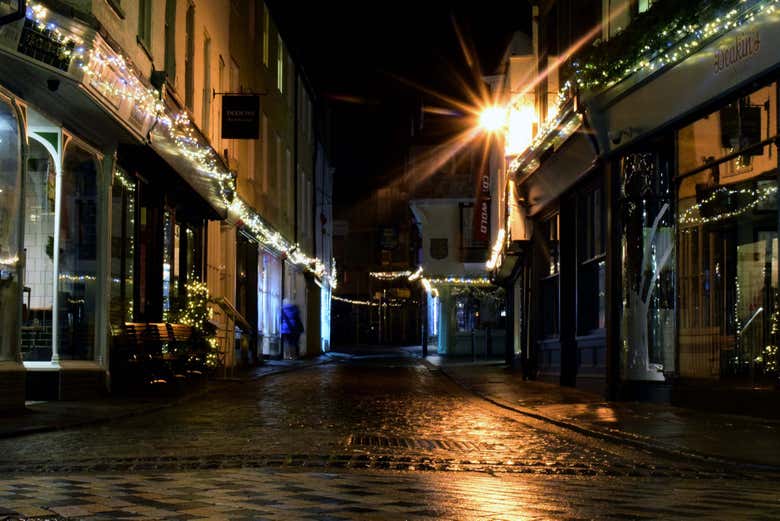 Streets of Canterbury at night