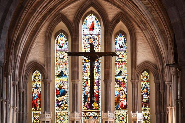Interior de la Catedral de Brecon