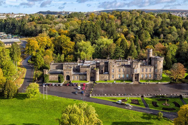 Vistas aéreas del Castillo de Cyfarthfa