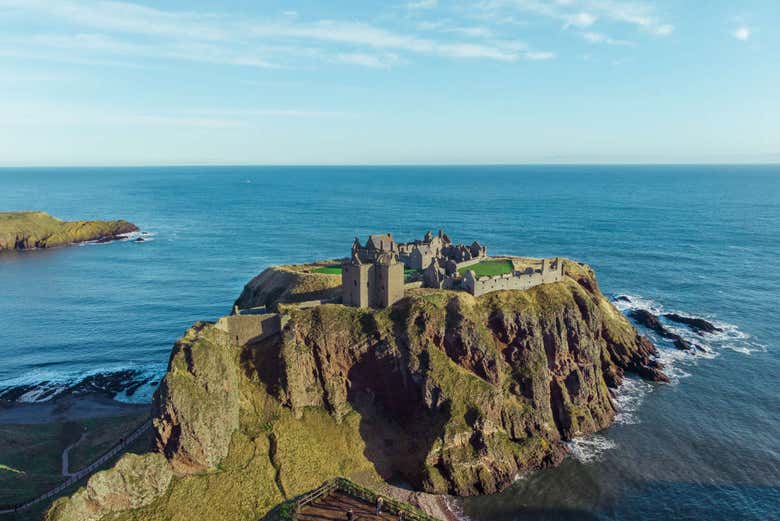 Vista aérea del Castillo de Dunnottar