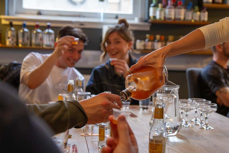 Durante la cata de ginebra
