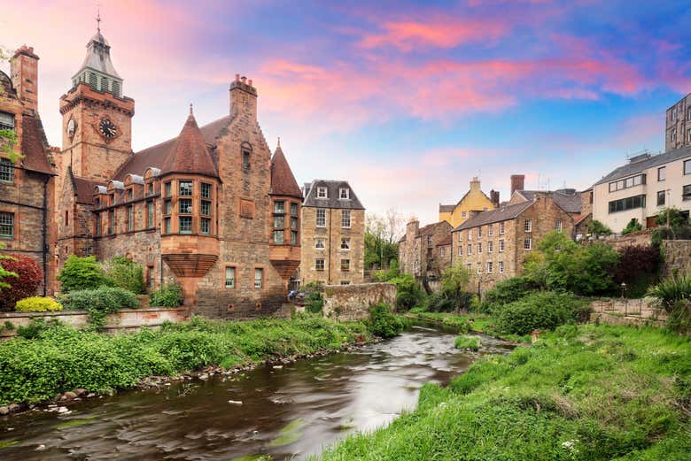 Dean Village al tramonto