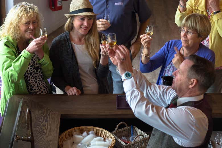 Enjoying a whisky tasting