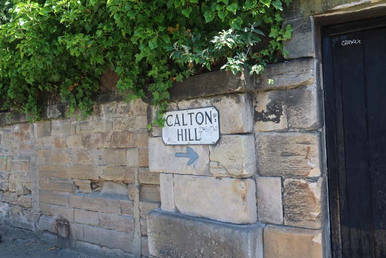 Follow the trail up toward Calton Hill