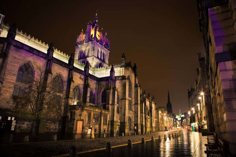 La Royal Mile de noche
