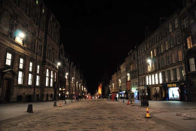 La Royal Mile de noche