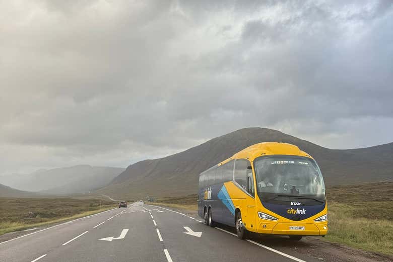 Recorriendo la carretera entre Edimburgo y el aeropuerto